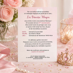 Invitation Anniversaire Princesse – Collection Princesses Enchantées