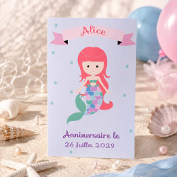 Invitation Anniversaire Sirène – Collection Océan Enchanté