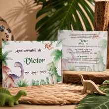 Invitation Anniversaire Petit Diplodocus – Collection Le Monde des Dinosaures