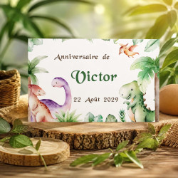 Invitation Anniversaire Petit Diplodocus – Collection Le Monde des Dinosaures