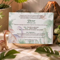 Invitation Anniversaire Petit Diplodocus – Collection Le Monde des Dinosaures
