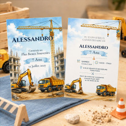 Invitation Anniversaire Chantier Urbain – Collection Les Petits Bâtisseurs
