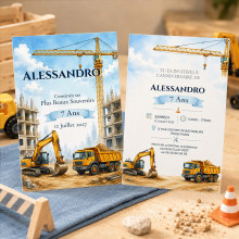 Invitation Anniversaire Chantier Urbain – Collection Les Petits Bâtisseurs