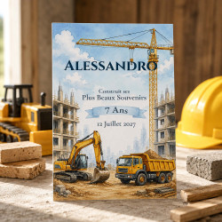 Invitation Anniversaire Chantier Urbain – Collection Les Petits Bâtisseurs