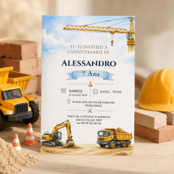 Invitation Anniversaire Chantier Urbain – Collection Les Petits Bâtisseurs
