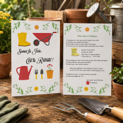 Invitation départ retraite jardinage – Pour les amoureux du potager