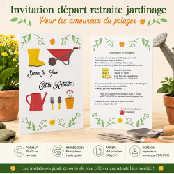 Invitation départ retraite jardinage – Pour les amoureux du potager