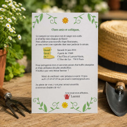 Invitation départ retraite jardinage – Pour les amoureux du potager