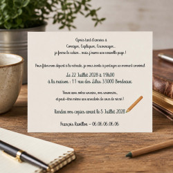 Invitation départ retraite enseignant – Carte salle de classe