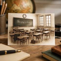 Invitation départ retraite enseignant – Carte salle de classe