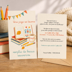 Invitation départ retraite Maître ou Maîtresse – Souvenirs d’école