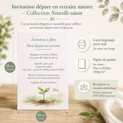 Invitation départ en retraite nature – Collection Nouvelle Saison