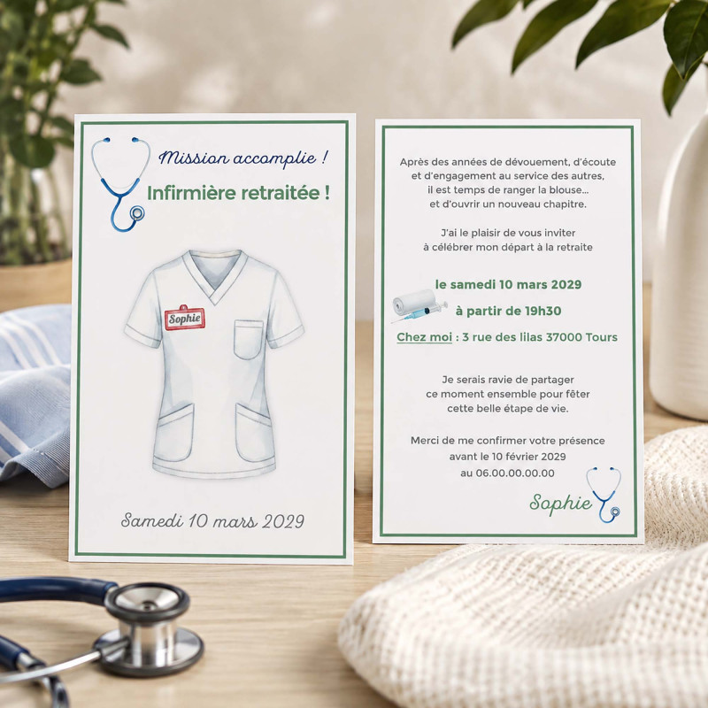 Invitation départ à la retraite – Infirmier / Infirmière