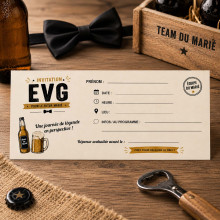 Invitation EVG à compléter – Carte esprit vintage