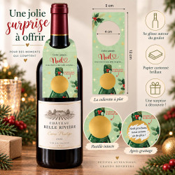 Collerette bouteille à gratter personnalisée – Secret de Noël