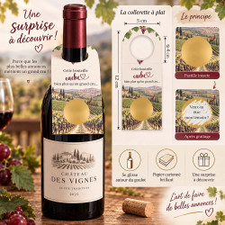 Collerette bouteille à gratter personnalisée – Cuvée Surprise