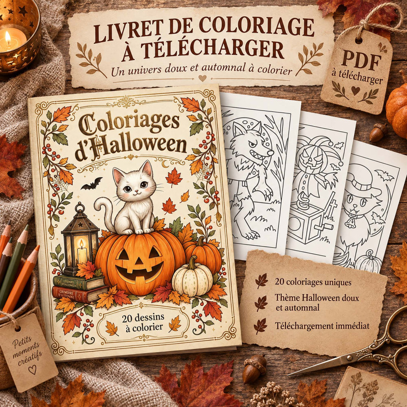 20 coloriages Halloween à imprimer – Petits Frissons d’Automne