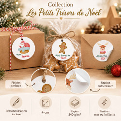 Étiquettes cadeaux Noël – 6 modèles au choix – Les Petits Trésors de Noël