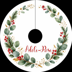 Marque-place pied de verre personnalisé – Noël Botanique