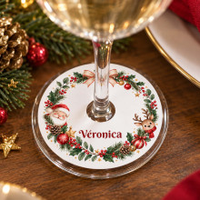 Marque-place pied de verre Collerette – La Magie de Noël