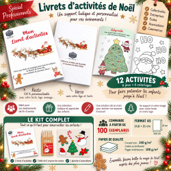 Livret d’activités de Noël Pro – Traîneau du Père Noël – Dès 100 ex.