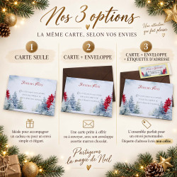 Carte de vœux de Noël personnalisée – Forêt Rouge