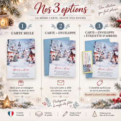 Carte de vœux personnalisée – Village de Noël