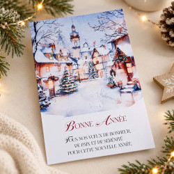 Carte de vœux personnalisée – Village de Noël