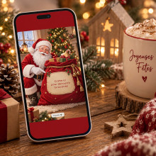 Carte à gratter virtuelle de Noël – Hotte du Père Noël