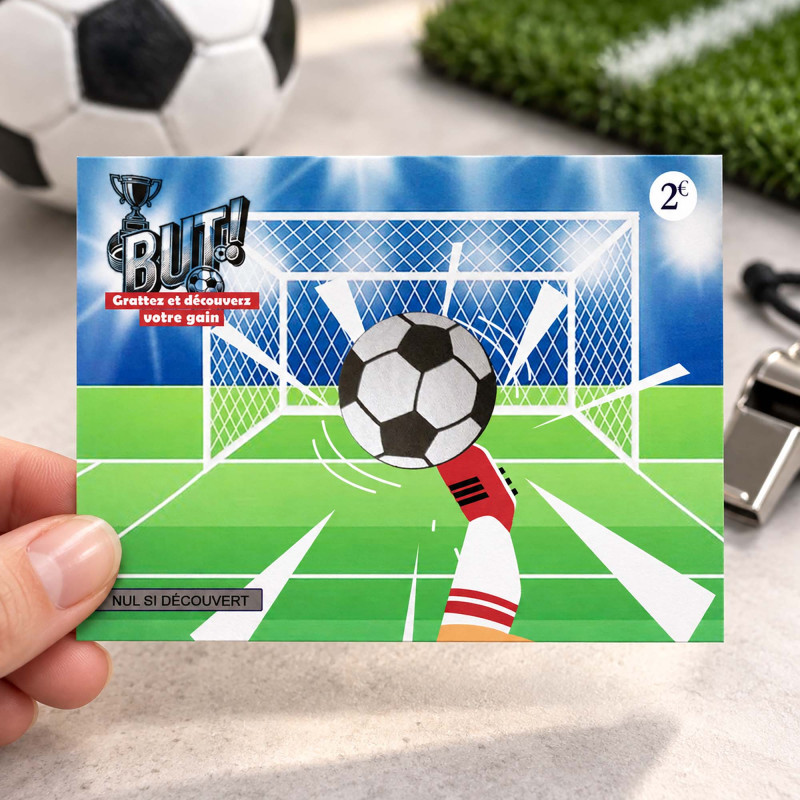 Carte à gratter Football personnalisée – But Surprise