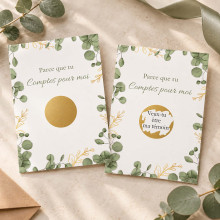 Carte à gratter personnalisée – Collection Eucalyptus