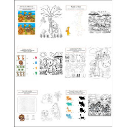 Livret d’activités enfant personnalisé – Le Royaume de la Savane