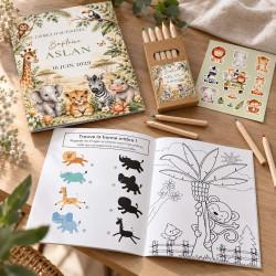 Livret d’activités enfant personnalisé – Le Royaume de la Savane