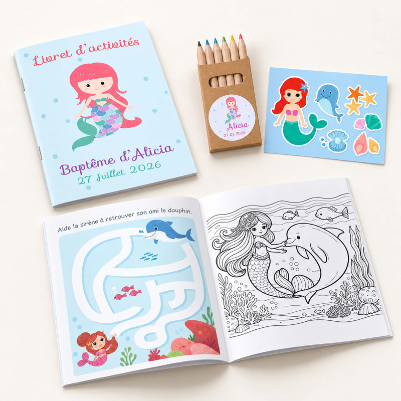Livret d’activités enfant Sirène – Collection Océan Enchanté