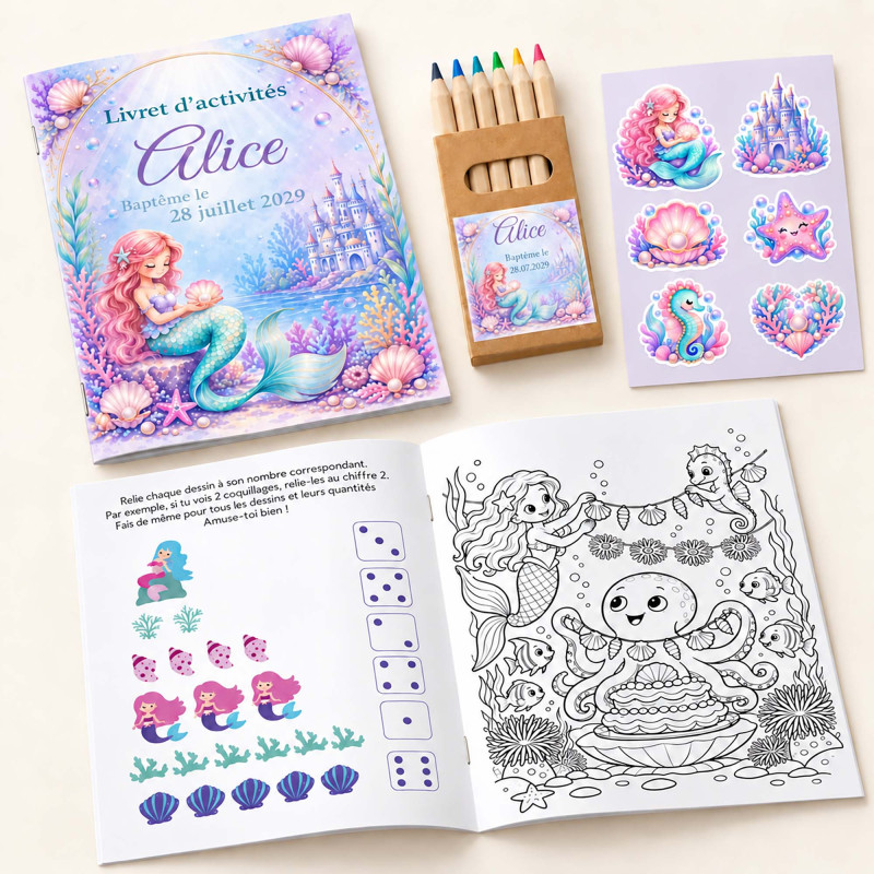 Livret d’activités enfant Palais des Perles – Collection Océan Enchanté