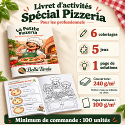 Livret d’activités Pizzeria personnalisé pour restaurant – La Petite Pizzeria