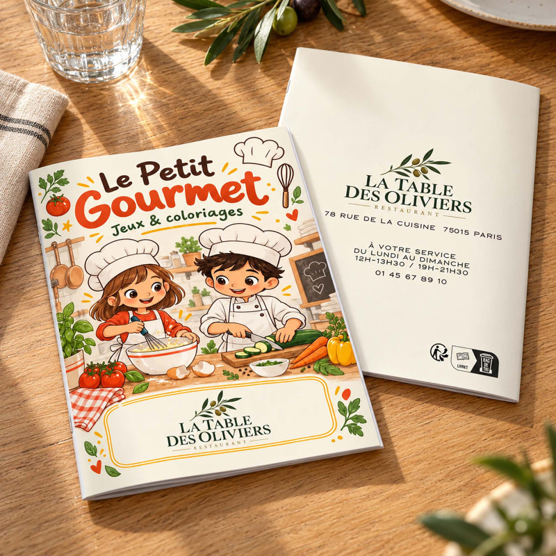 Livret jeux & coloriages personnalisé – Le Petit Gourmet