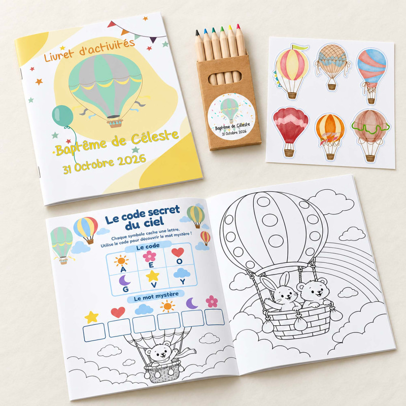 Livret d’activités enfant Montgolfière – Collection Autour du Monde
