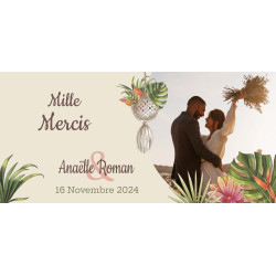 Carte de remerciement personnalisée – Collection Boho