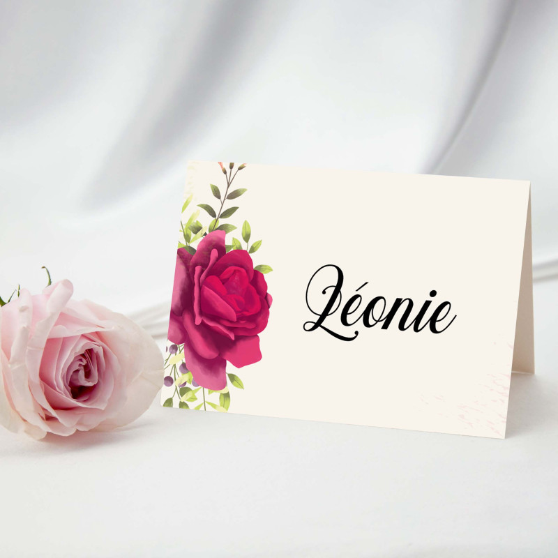 Marque-place chevalet Jardin de Roses