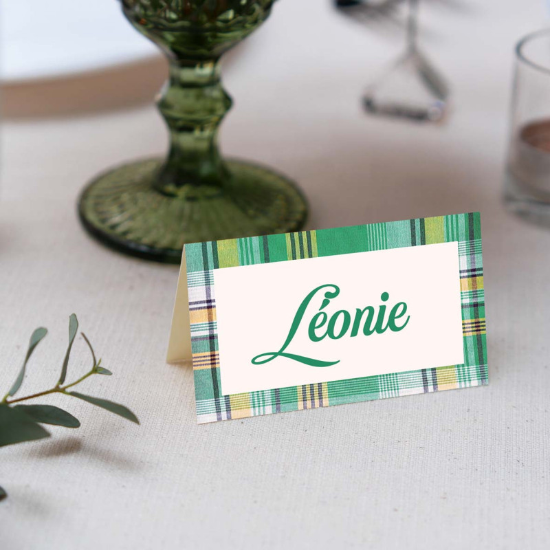 Marque-place chevalet Madras