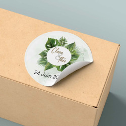 Etiquette ronde Tropicale