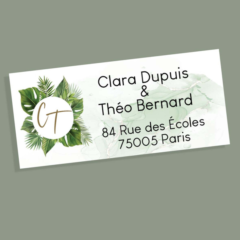 Étiquettes d'Adresse Tropicale