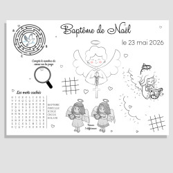 Feuille de coloriage personnalisée — Thème Petit Ange