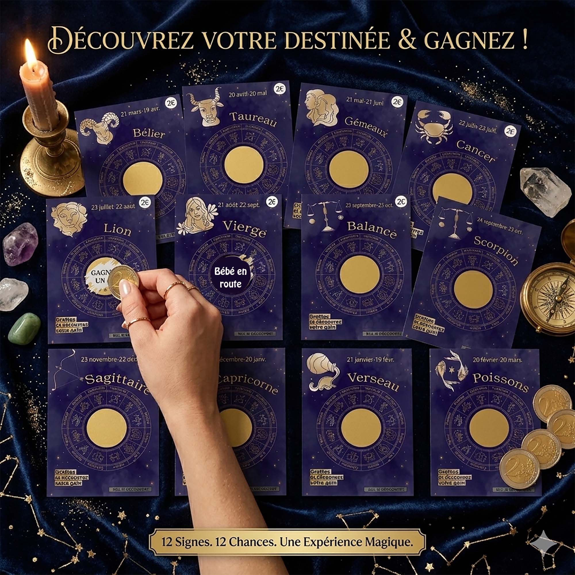 Cartes à gratter imprimées