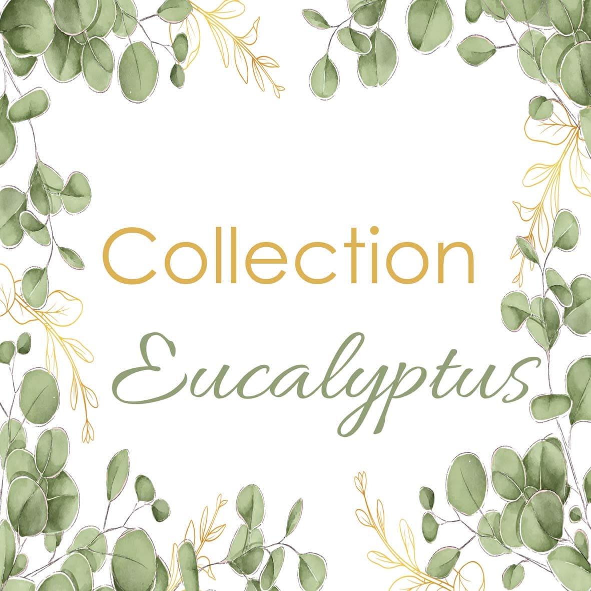 Collection Eucalyptus – papeterie et déco coordonnées