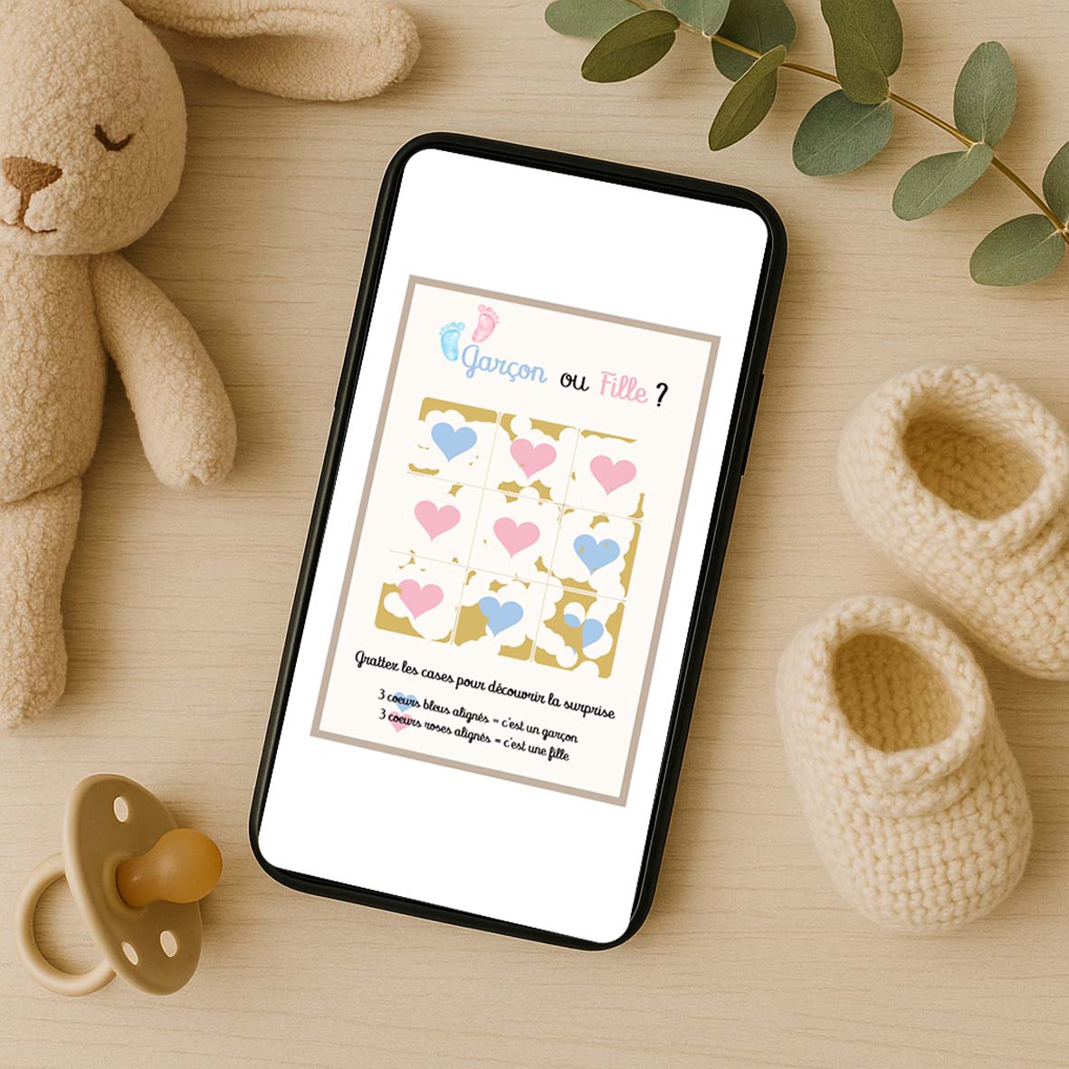 CARTE VIRTUELLE RÉVÉLATION BÉBÉ